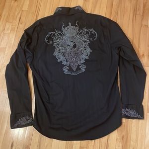 Men’s 7 Diamonds western style shirt size L fitted